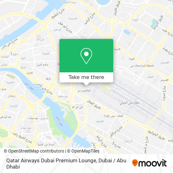 Qatar Airways Dubai Premium Lounge map