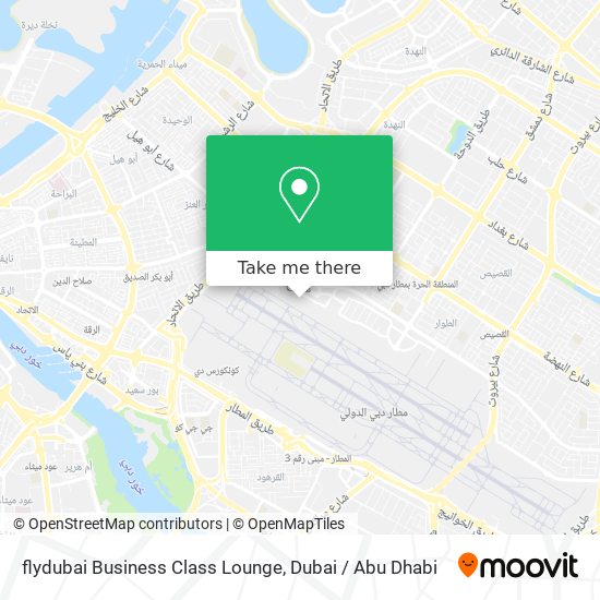 flydubai Business Class Lounge map
