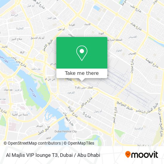 Al Majlis VIP lounge T3 map
