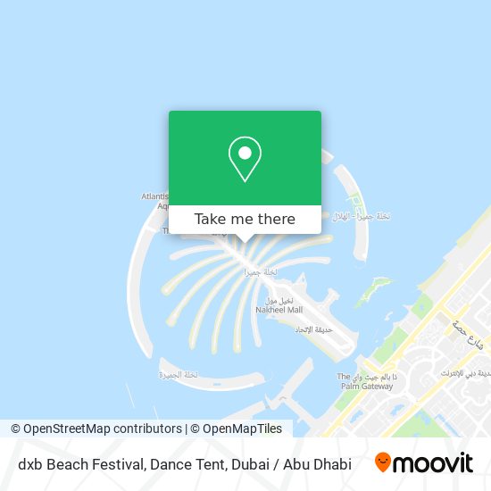dxb Beach Festival, Dance Tent map