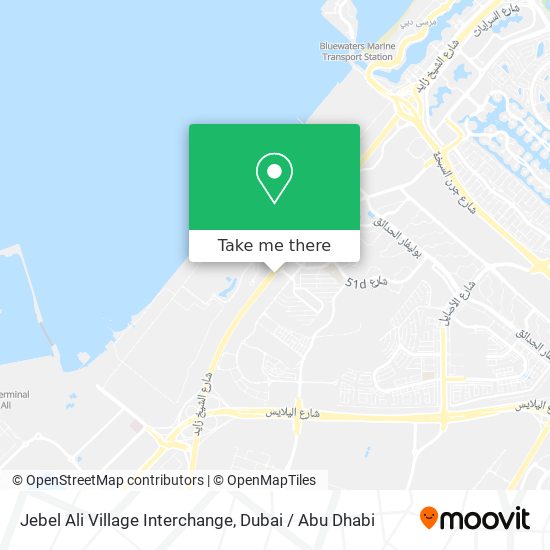 Jebel Ali Village Interchange map