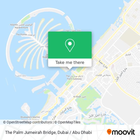 The Palm Jumeirah Bridge map