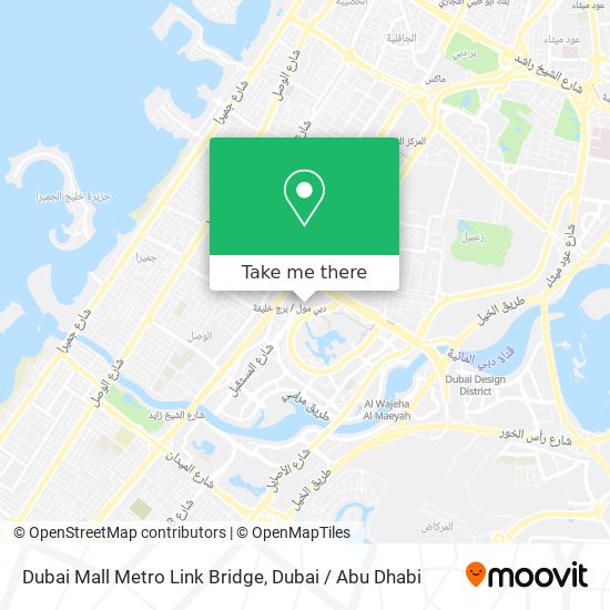 Dubai Mall Metro Link Bridge map