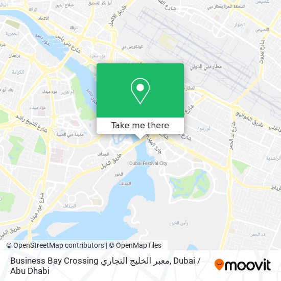 Business Bay Crossing معبر الخليج التجاري map