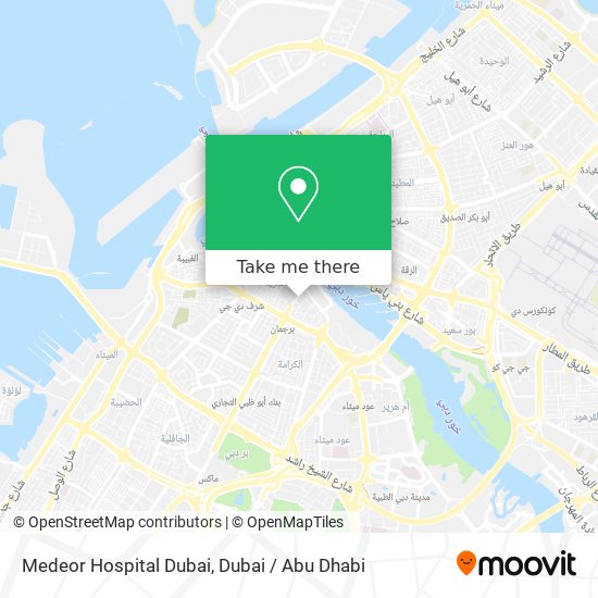 Medeor Hospital Dubai map