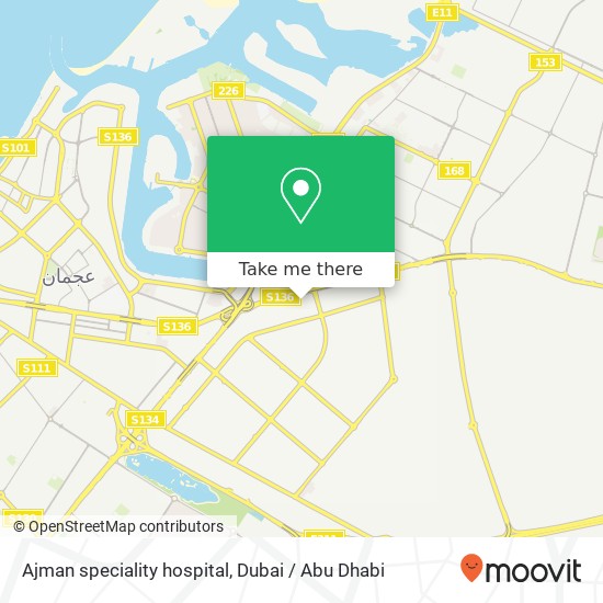 Ajman speciality hospital map