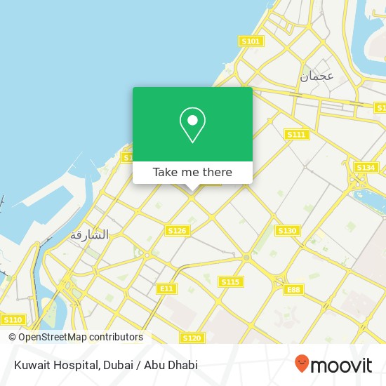 Kuwait Hospital map