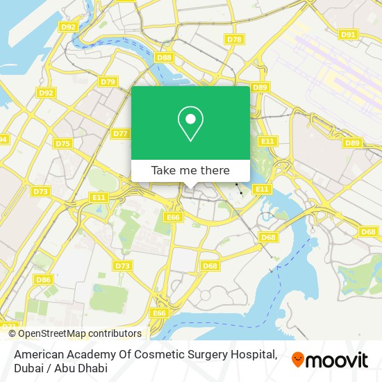 American Academy Of Cosmetic Surgery Hospital map