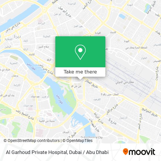 Al Garhoud Private Hospital map