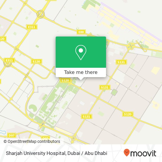 Sharjah University Hospital map
