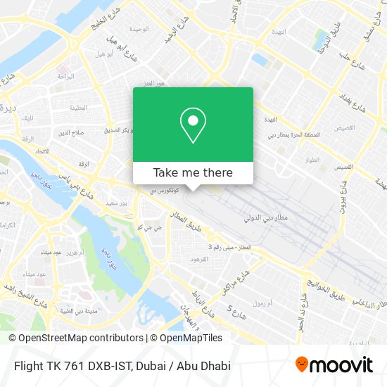 Flight TK 761 DXB-IST map
