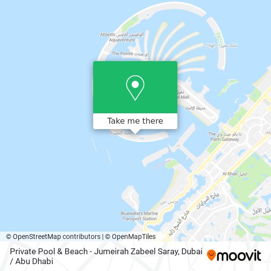 Private Pool & Beach - Jumeirah Zabeel Saray map