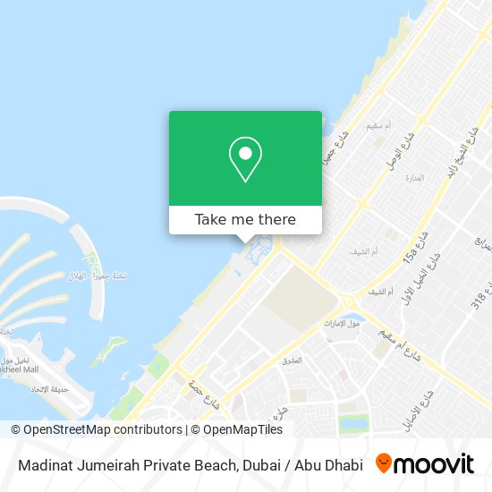 Madinat Jumeirah Private Beach map