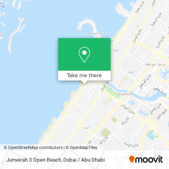Jumeirah 3 Open Beach map