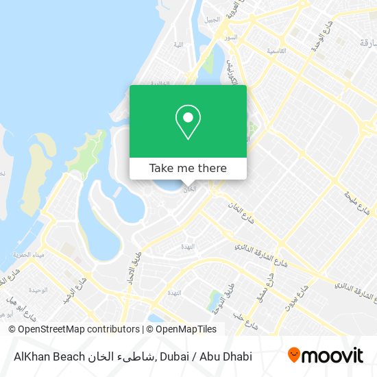 AlKhan Beach شاطىء الخان map