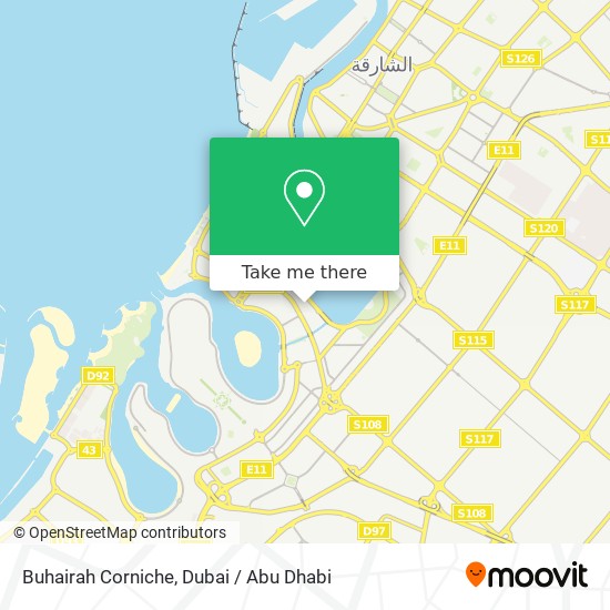 Buhairah Corniche map