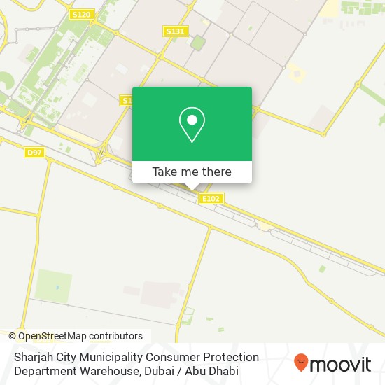 Sharjah City Municipality Consumer Protection Department Warehouse map