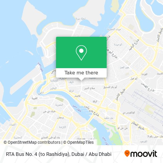 RTA Bus No. 4 (to Rashidiya) map
