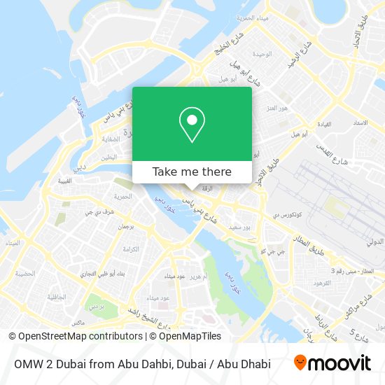 OMW 2 Dubai from Abu Dahbi map