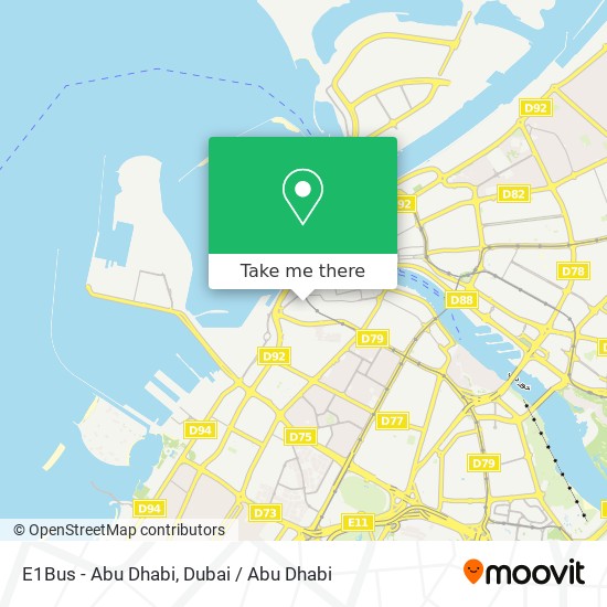 E1Bus - Abu Dhabi map