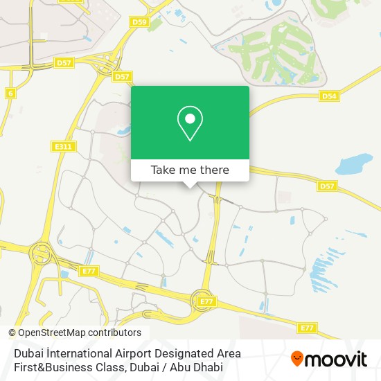 Dubai İnternational Airport Designated Area First&Business Class map