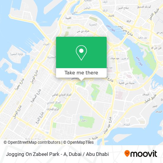 Jogging On Zabeel Park - A map