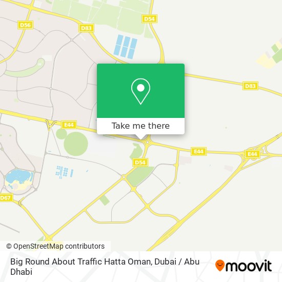 Big Round About Traffic Hatta Oman map
