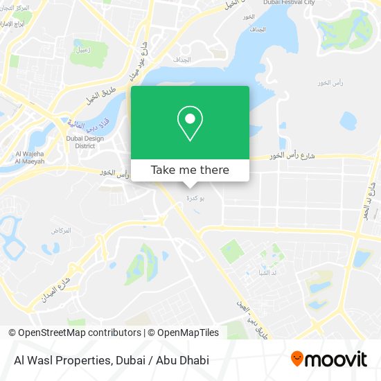 Al Wasl Properties map