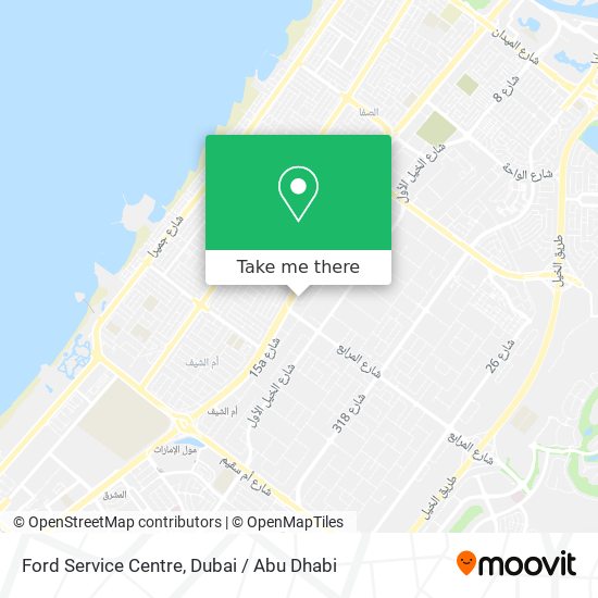 Ford Service Centre map