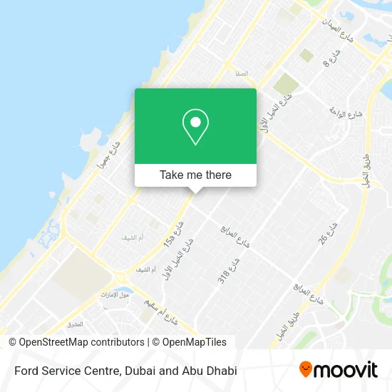Ford Service Centre map