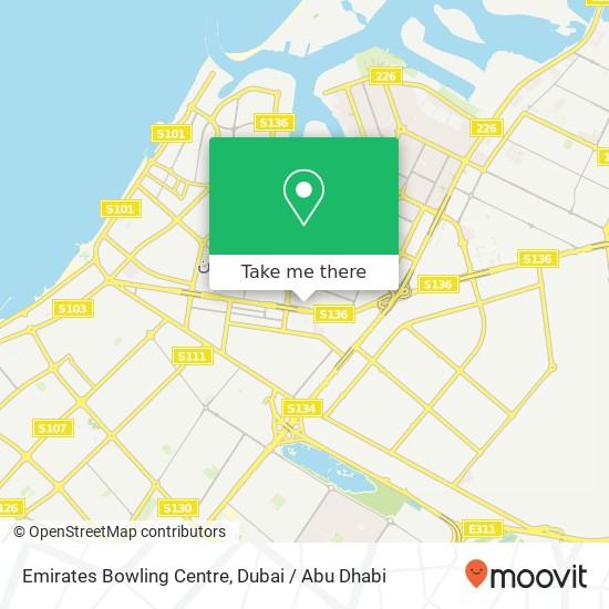 Emirates Bowling Centre map