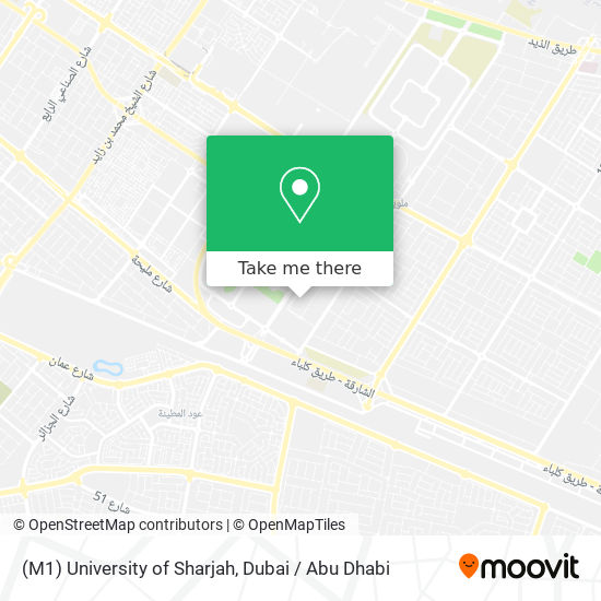 (M1) University of Sharjah map