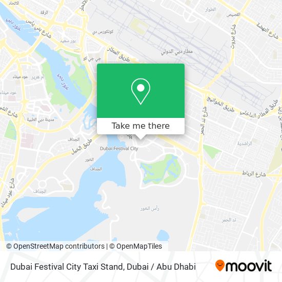 How to get to Dubai Festival City Taxi Stand by Bus or Metro?