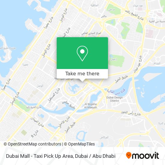 Dubai Mall - Taxi Pick Up Area map