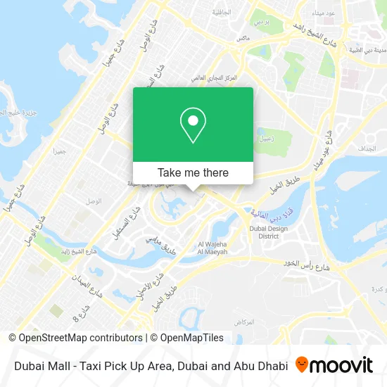 Dubai Mall - Taxi Pick Up Area map