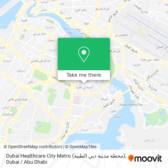 Dubai Healthcare City Metro (محطة مدينة دبي الطبية) map