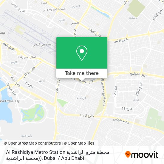Al Rashidiya Metro Station محطة مترو الراشدية (محطة الراشدية) map