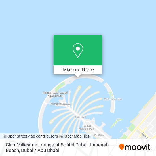 Club Millesime Lounge at Sofitel Dubai Jumeirah Beach map