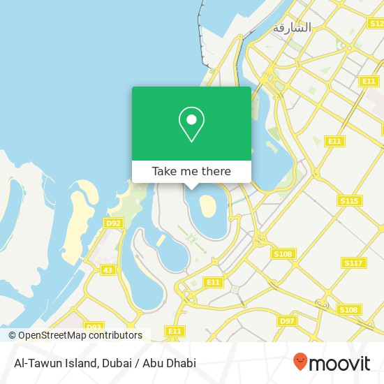 Al-Tawun Island map