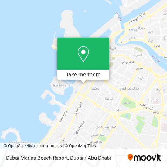 Dubai Marina Beach Resort map