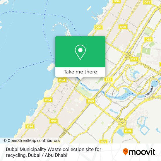 Dubai Municipality Waste collection site for recycling map