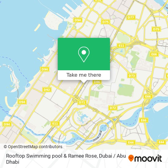 Rooftop Swimming pool & Ramee Rose map