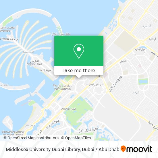 Middlesex University Dubai Library map