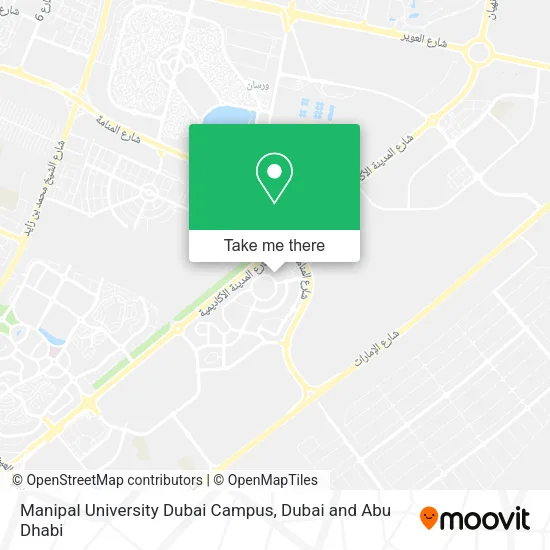 Manipal University Dubai Campus map
