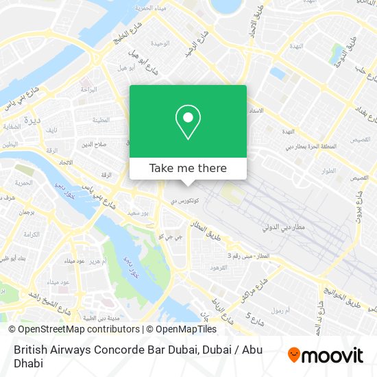 British Airways Concorde Bar Dubai map