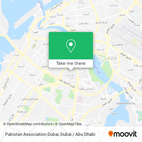 Pakistan Association Dubai map