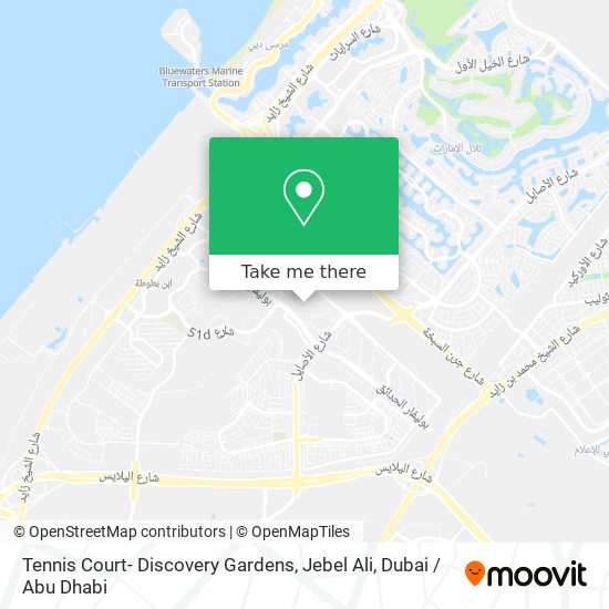 Tennis Court- Discovery Gardens, Jebel Ali map