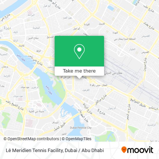 Lê Meridien Tennis Facility map