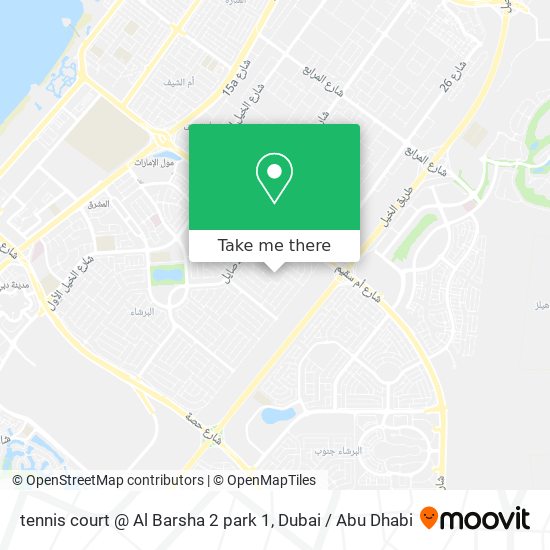 tennis court @ Al Barsha 2 park 1 map
