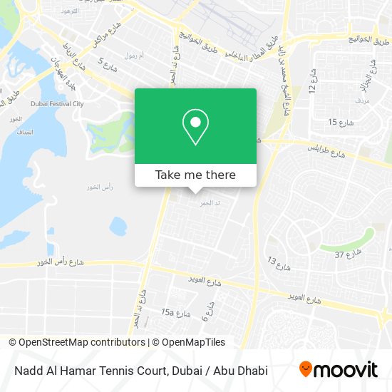 Nadd Al Hamar Tennis Court map